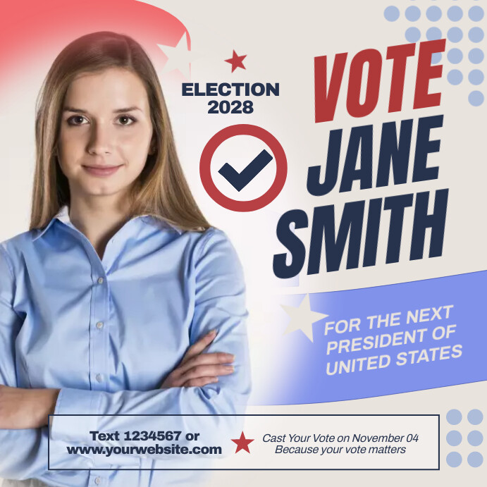 Example Election Post Election Campaign Instagram Post Template | PosterMyWall