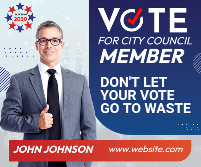 Election Campaign Large Rectanf Template | PosterMyWall