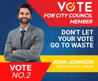 Election Campaign Medium Rectangle Średni prostokąt template