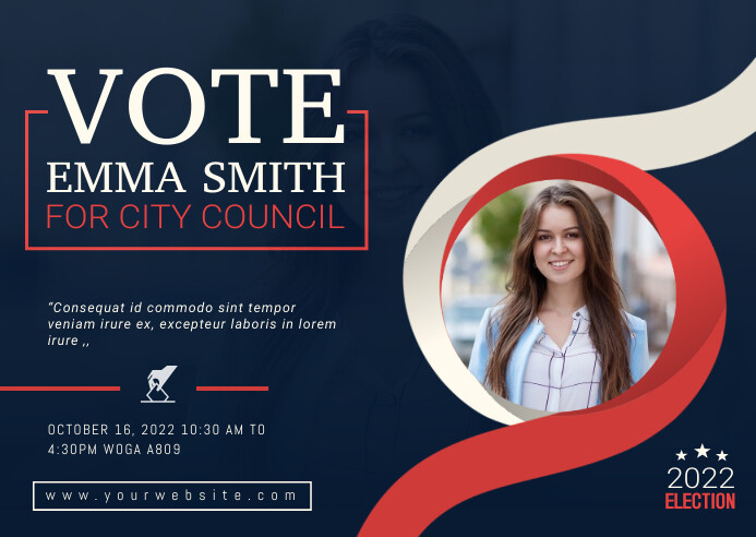 Election Campaign Post Card Design Template | PosterMyWall