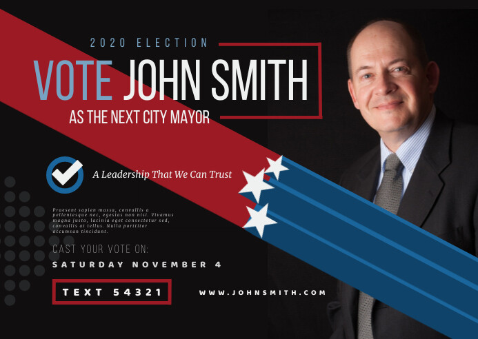 Election Campaign Postcard Template | PosterMyWall