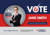 Election Campaign Postcard template