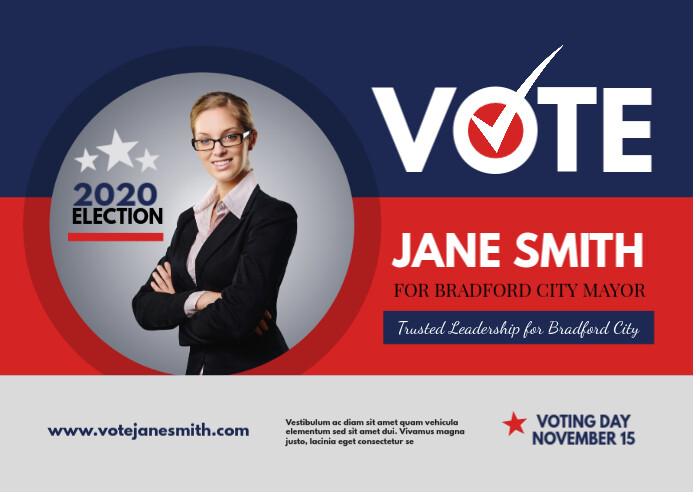 Election Campaign Postcard Template | PosterMyWall