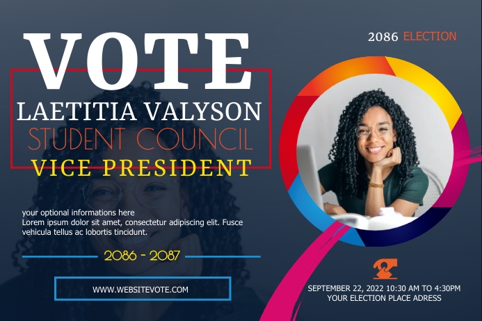 Election Campaign poster, school election pos Template | PosterMyWall