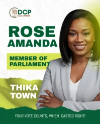 Election campaign poster design template | Political Flyer Design Instagram Portrait