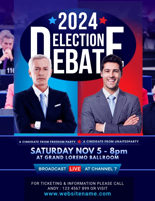 election campaign  poster Flyer (US Letter) template