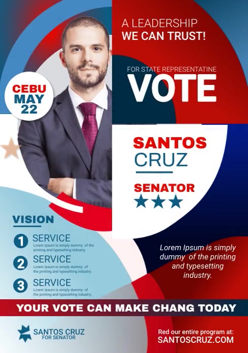 Poster For Election election campaign poster Template | PosterMyWall