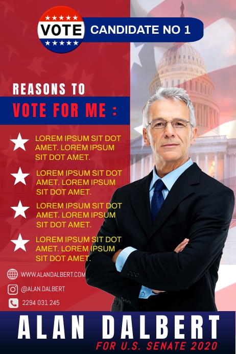 Election Campaign Poster Design Template PosterMyWall Election Campaign Poster Design Template PosterMyWall