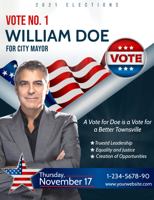 ELECTION CAMPAIGN POSTER FLYER TEMPLETE 1 Volante (Carta US) template