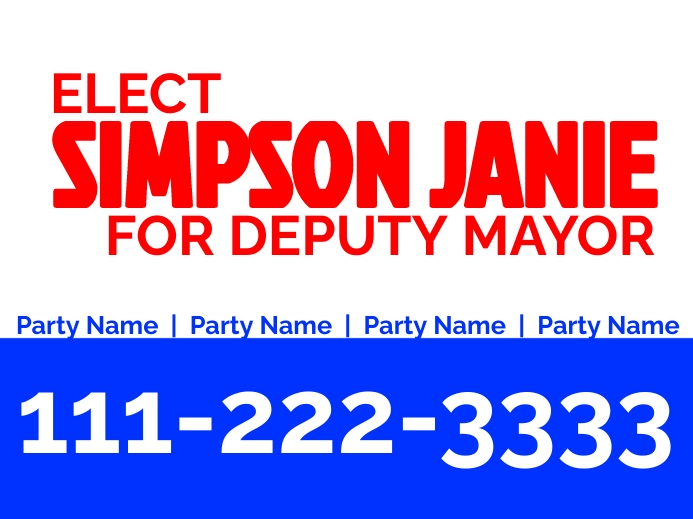 Election Campaign Poster Yard Sign Template | PosterMyWall
