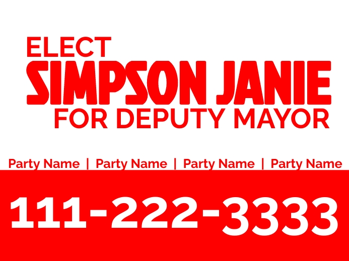 Election Campaign Poster Yard Sign Template | PosterMyWall