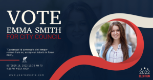 Election Campaign Template Facebook Shared Po delt Facebook-billede