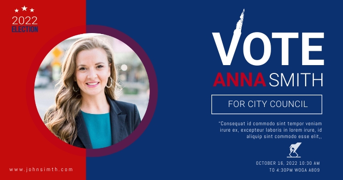 Election Campaign Template Facebook Shared Po Postermywall
