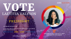 Election Campaign Twitter Post, school electi template
