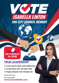 Election Candidate  A6 template