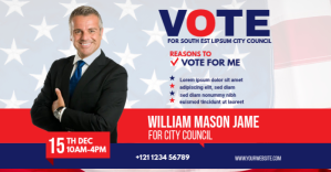 Election Candidate Ad Anuncio de Facebook template