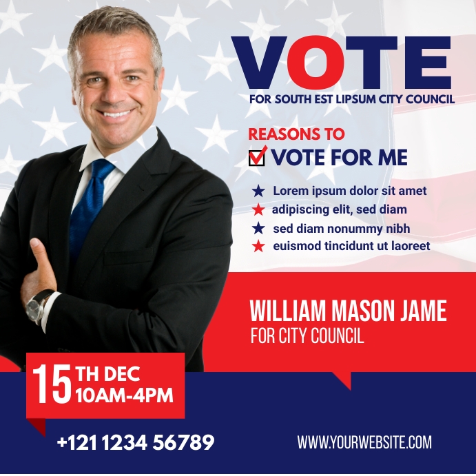 Election Candidate Ad Template | PosterMyWall