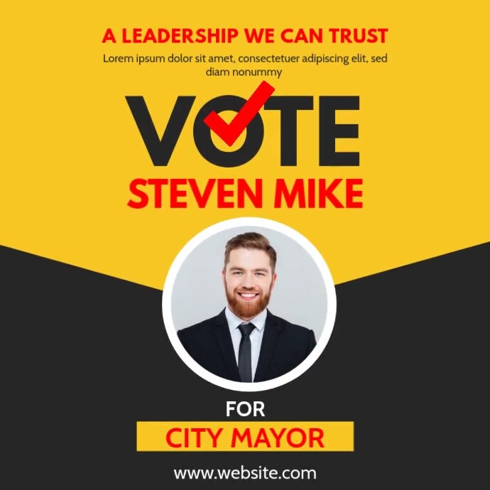 Election Candidate Ad Template PosterMyWall Election Candidate Ad Template PosterMyWall