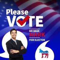 Election Candidate Ad Template Instagram-bericht