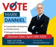 Election Candidate Ad Template Large Rectangle