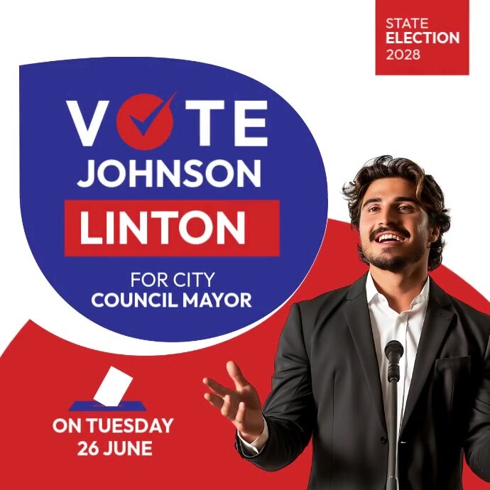 Current Election Add Copy of Election Candidate Ad Template | PosterMyWall