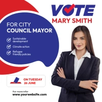 Election Candidate Ad Template Square (1:1)