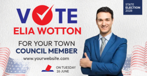 Election Candidate Ad Template delt Facebook-billede