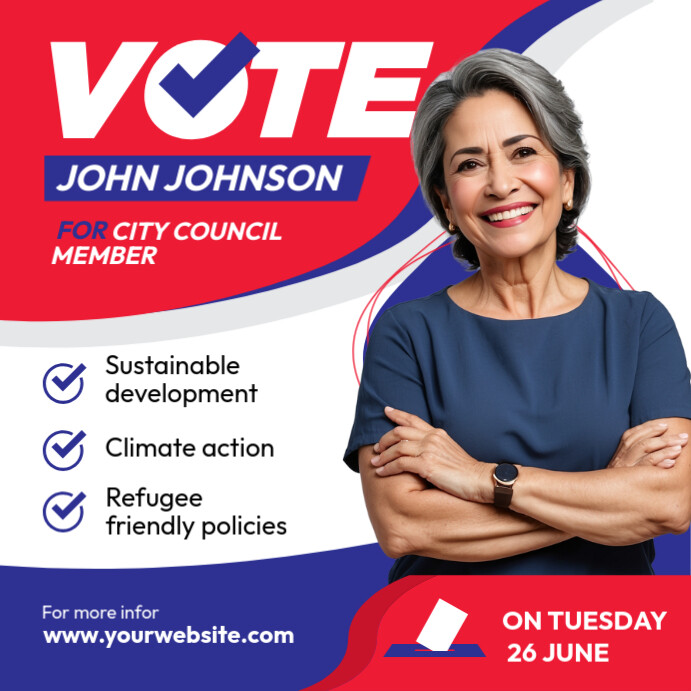 Election Candidate Ad Template Instagram Post
