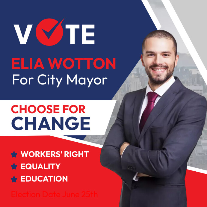 Election Candidate Ad Template | PosterMyWall