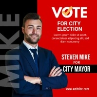 Election Candidate Ad Template Vierkant (1:1)