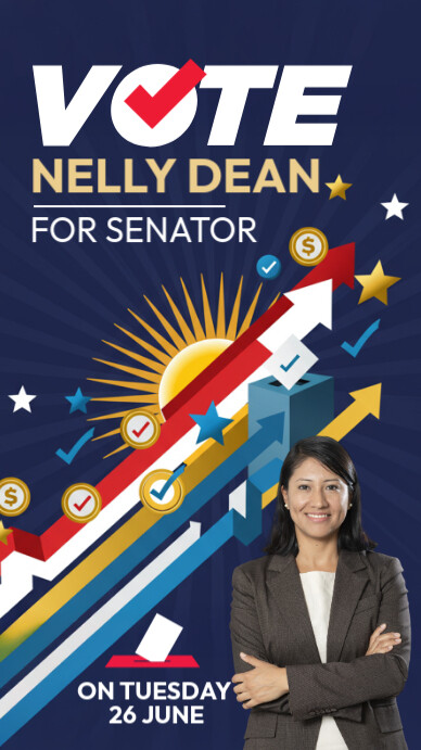 Election Candidate Digital Display (9:16) template