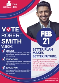 Election candidate flyer template A4