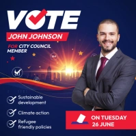 Election Candidate Square (1:1) template