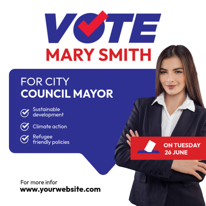 Election Candidate Square (1:1) template
