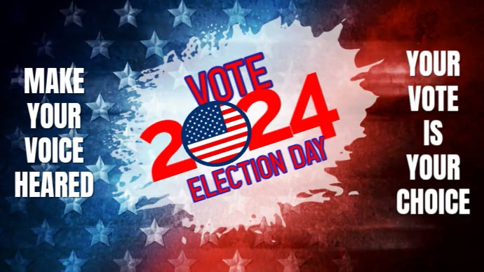 election day,voting day digital display Digitalanzeige (16:9) template
