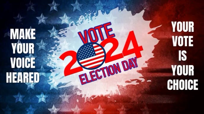 election day,voting day digital display 数字显示屏 (16:9) template
