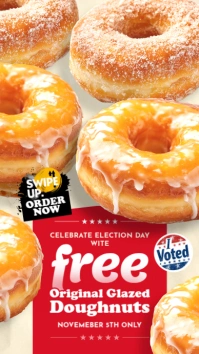 Election Day Free Doughnut Story Template Historia de Instagram