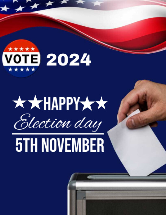 Election day USA Flyer Template 2024 PosterMyWall