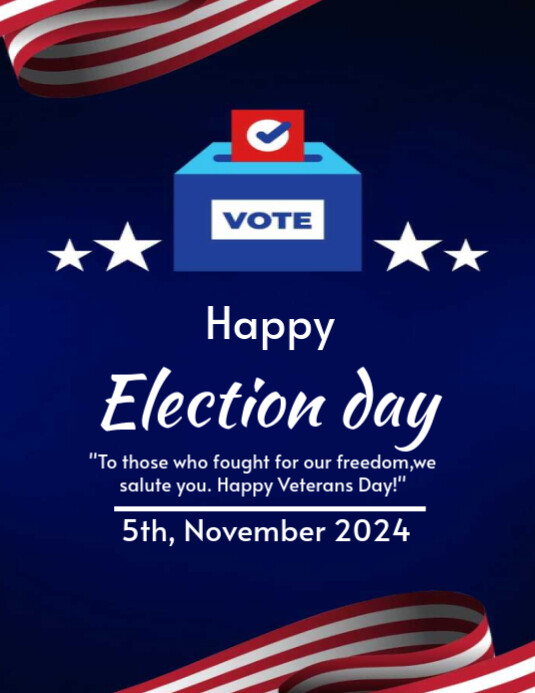 Election day USA Flyer Template 2024 PosterMyWall