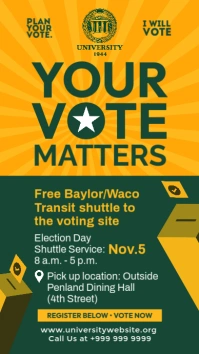 Election Day Vote Matters Post Template เรื่องราวบน Instagram