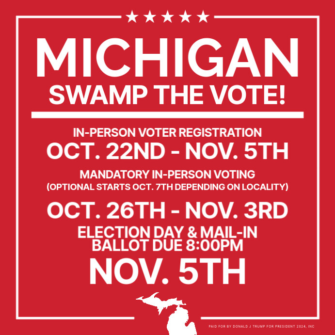 Election Day Voter Registration Post Template | PosterMyWall
