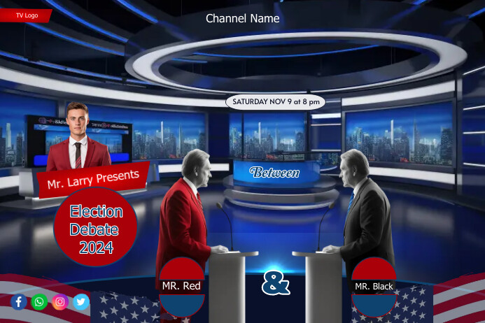 Debate Post Layout election debate Template | PosterMyWall