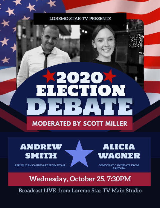 Election Debate Flyer Templat Postermywall