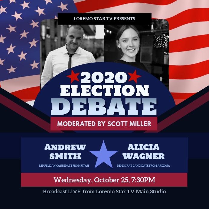 Debate Post Layout Election Debate Instagram Post Template | PosterMyWall