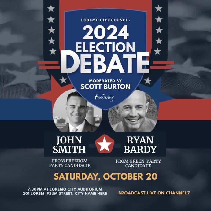 Debate Post Layout Election Debate Instagram Video Post Template | PosterMyWall