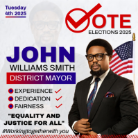 election flyer Instagram Post template