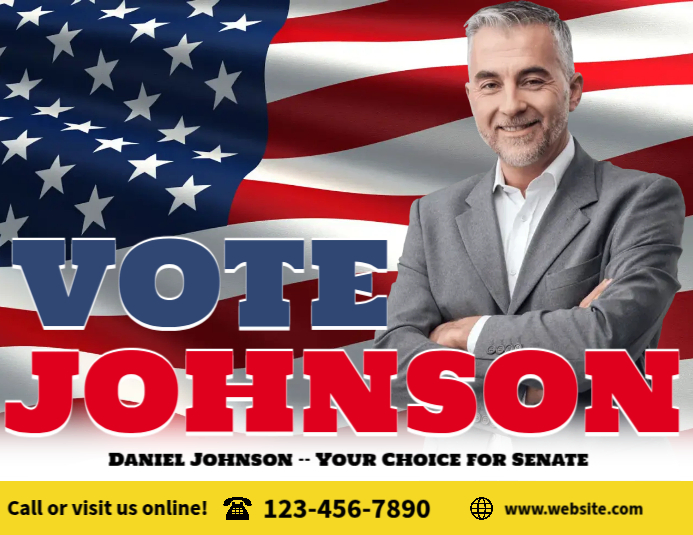 Senator Election Campaign A4 Template | PosterMyWall
