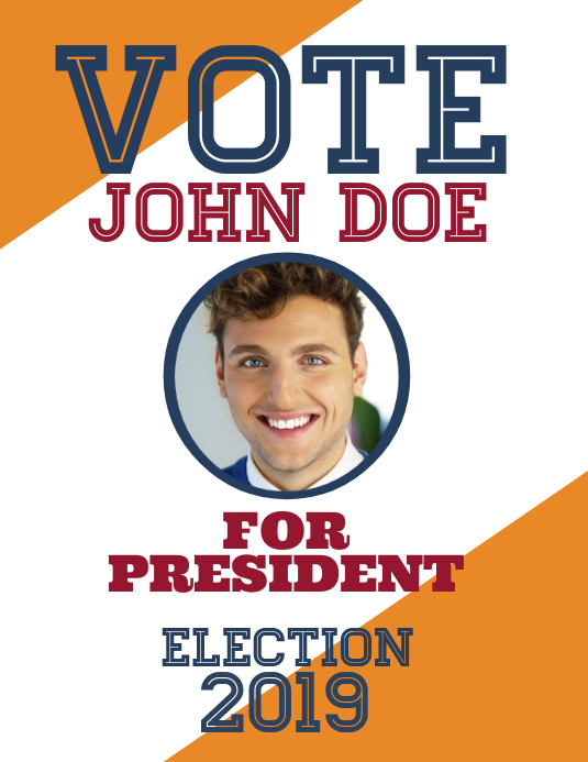 Election flyer Volantino (US Letter) template