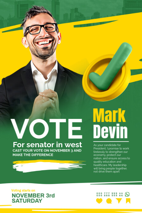 Election flyer template | PosterMyWall
