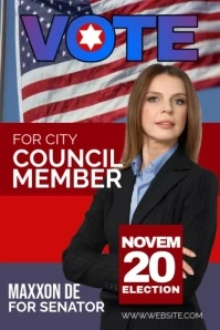 Election Flyer Templates Banner 4' × 6'